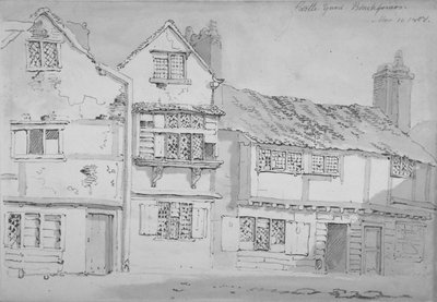 Budynki w Castle Yard, Blackfriars, City of London, 1808 autorstwa George Shepherd