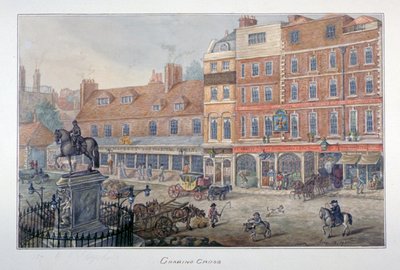 Charing Cross, Westminster, Londyn, 1807 autorstwa George Shepherd