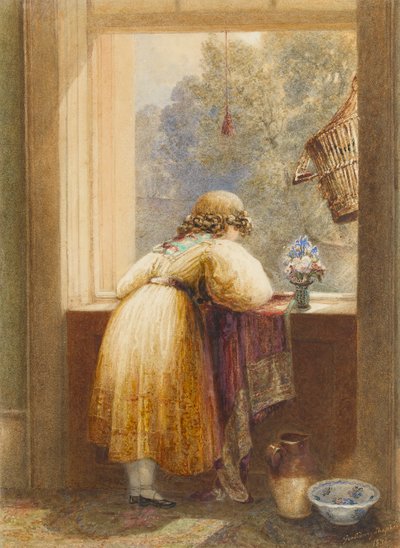 Patrząc z okna na piętrze, 1832 (wc na papierze) autorstwa George Shepherd