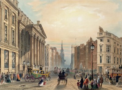 Dwór z widokiem na Cheapside, ryty przez Thomasa Pickena (zm. 1870) wydany przez Ackermann 1851 autorstwa George Shepherd