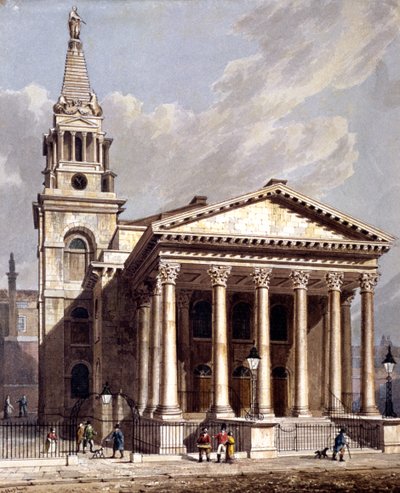 St George, Bloomsbury, Holborn, Londyn, 1811 autorstwa George Shepherd