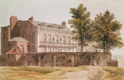 Widok Grosvenor House w Millbank, 1809 autorstwa George Shepherd