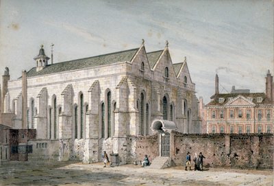 Widok kościoła Temple, City of London, 1811. autorstwa George Shepherd