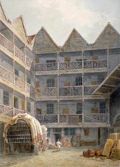 Widok na dziedziniec w Bull and Mouth Inn, St Martin