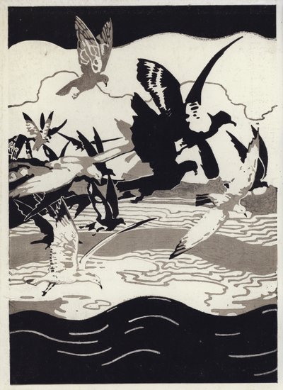 Ilustracja do Canadian Wonder Tales (kolor lito) autorstwa George Sheringham