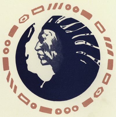 Zły Indianin (kolor lito) autorstwa George Sheringham