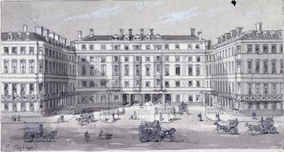 Stacja Euston Square, Londyn, ok. 1838 r. autorstwa George Sidney Shepherd