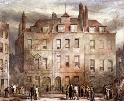 Sąd Szeryfa, Plac Czerwonego Lwa, Holborn, Londyn, c1828 autorstwa George Sidney Shepherd