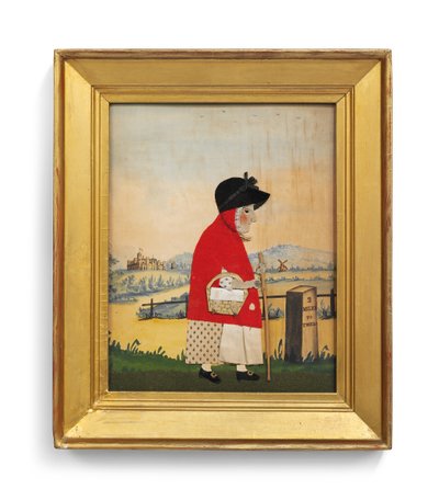 The Goose Woman Before a Milestone, c.1840 (filc cięty) (para do 2563144) autorstwa George Smart