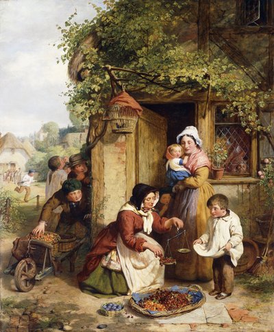 Sprzedawca wiśni, 1856 autorstwa George Smith