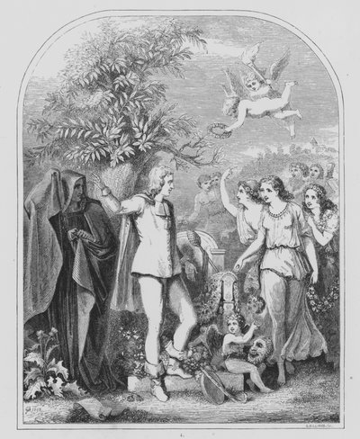 John Milton, L’Allegro (grafika) autorstwa George Snr (after) Scharf