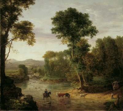 Przekraczanie brodu autorstwa George Snr. Inness