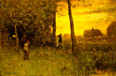 Kąpiący się, 1888 autorstwa George Snr. Inness