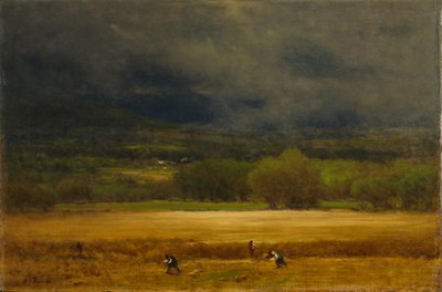 Pole pszenicy, ok. 1875-77 (olej na płótnie) autorstwa George Snr. Inness
