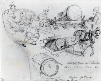 Woźnica i koń, ok. 1820-30 autorstwa George Snr Scharf