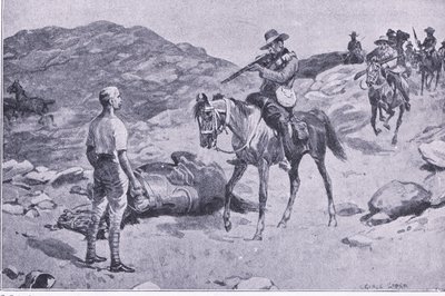 Dzielny czyn w marszu do Hoopstad, After Pretoria: The Guerilla War wydany przez Harmsworth Bros Limited 1901 autorstwa George Soper