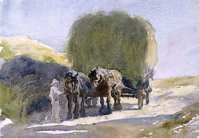 Siano w słońcu (akwarela) autorstwa George Soper
