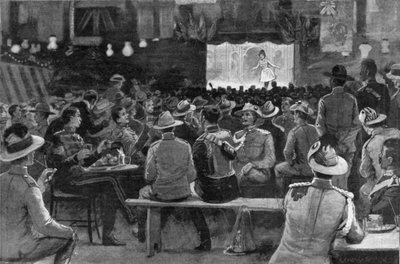 The Entertainment of Colonials wydane przez Royal Horse Guards w Albany Street Barracks, ilustracja z „Grafiki”, 19 lipca 1902 autorstwa George Soper