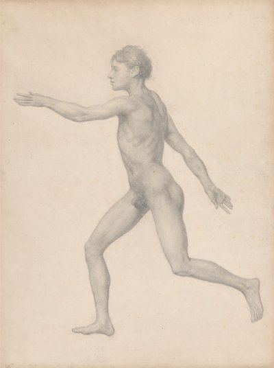 Postać ludzka, widok z boku, nierozdzielona (ukończone studium dla tabeli VIII) autorstwa George Stubbs