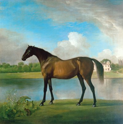 Klacz lorda Bolingbroke na terenie Lydiard Park, Wiltshire, ok. 1764-66 (olej na płótnie) autorstwa George Stubbs