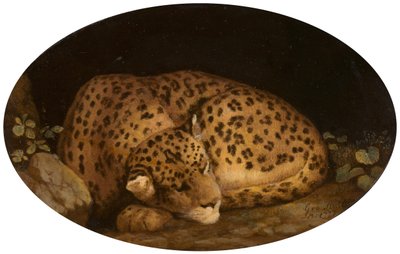 Śpiący lampart, 1777. autorstwa George Stubbs