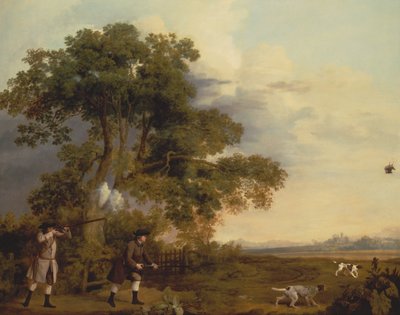 Dwóch strzelających dżentelmenów autorstwa George Stubbs