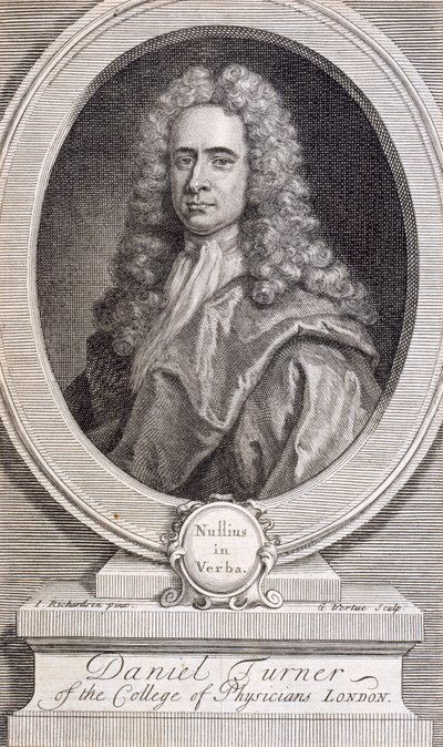 Daniel Turner, MD, LRCP, lekarz, 1717 autorstwa George Vertue