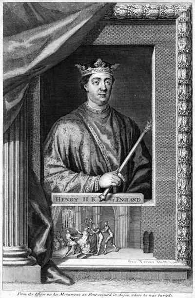 Henryk II, król Anglii, XVIII wiek. autorstwa George Vertue