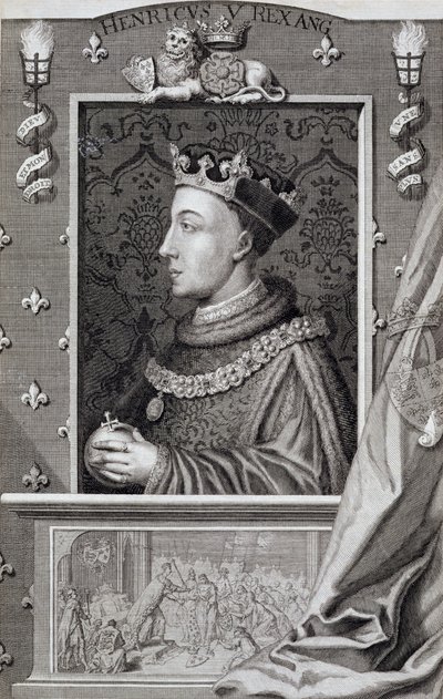 Henryk V (1387-1422), po obrazie w Pałacu Kensington autorstwa George Vertue