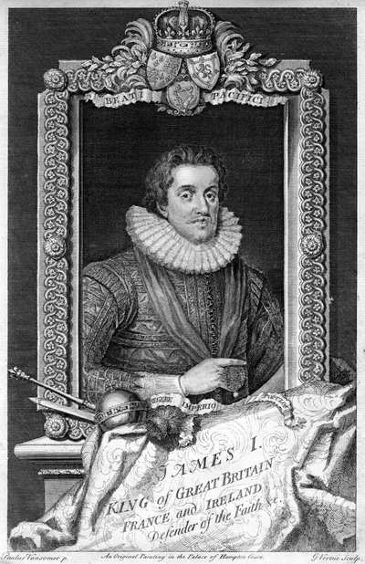 Jakub I z Anglii, XVII wiek. autorstwa George Vertue