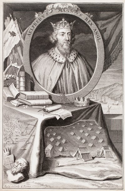 Portret Alfreda Wielkiego autorstwa George Vertue