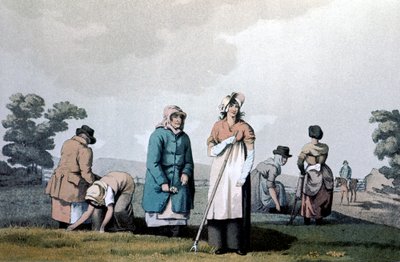 Lowkers - kobiety, które pieli kukurydzę, 1814 autorstwa George Walker of Seacroft