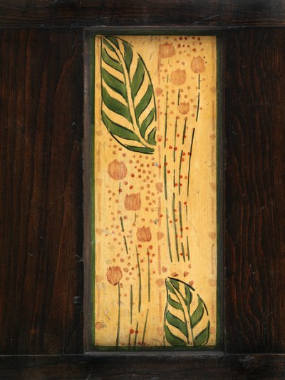 Dekoracyjny panel ścienny (dąb malowany) autorstwa George Walton