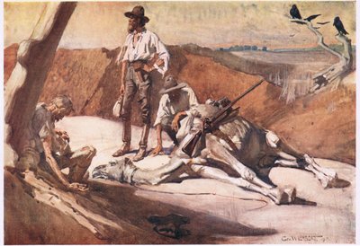 W drodze na Mount Hopeless (kolor lito) autorstwa George Washington Lambert
