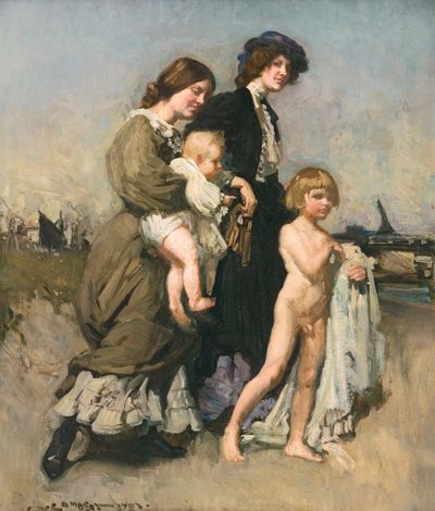Grupa wakacyjna (Kąpiący się) autorstwa George Washington Lambert