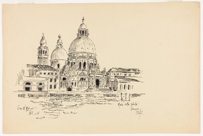 Sta. Maria della Salute, Wenecja, Włochy, Travel Sketch autorstwa George Washington Maher