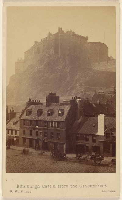 Zamek w Edynburgu od strony Grassmarket autorstwa George Washington Wilson