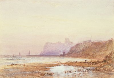 Wybrzeże w Whitby z Abbey Beyond autorstwa George Weatherill