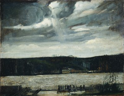 Pochmurny dzień (rzeka Hudson: nadciągający szkwał) autorstwa George Wesley Bellows