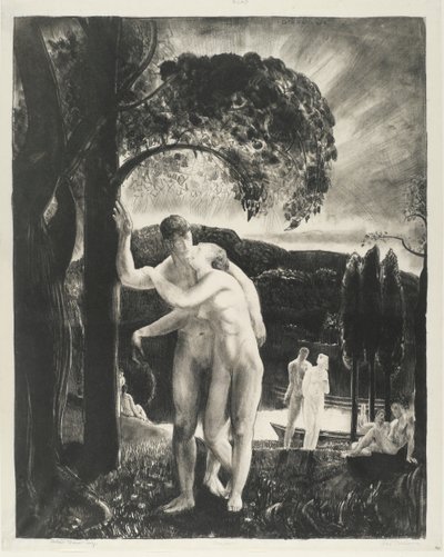 Amour, cykl Men Like Gods, 1923 (lit na papierze tkanym) autorstwa George Wesley Bellows