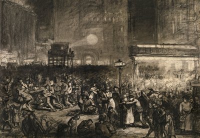 Noc wyborcza Times Square, 1906. autorstwa George Wesley Bellows