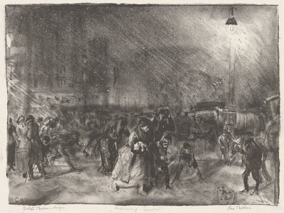Wieczorny śnieg autorstwa George Wesley Bellows