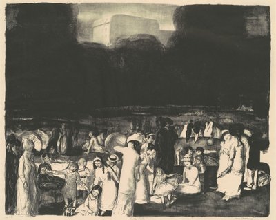 W parku, Ciemny, 1916. autorstwa George Wesley Bellows