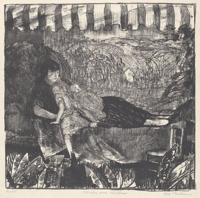 Matka i dzieci, 1916. autorstwa George Wesley Bellows
