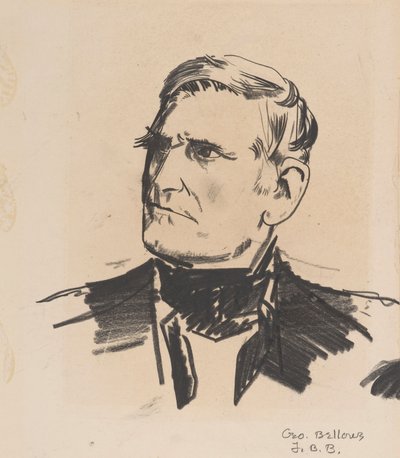 Portret mężczyzny, ok. 1922 r. (kredka litowa na papierze) autorstwa George Wesley Bellows