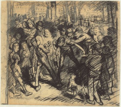 Walka uliczna [recto], 1907. autorstwa George Wesley Bellows