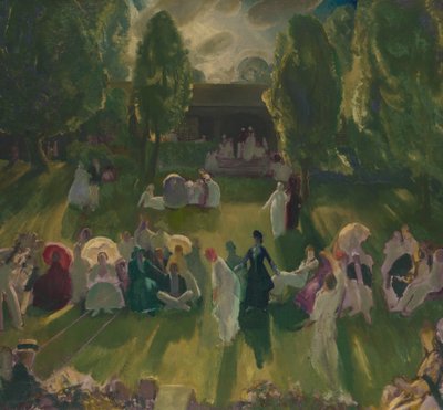 Tenis w Newport, 1919 autorstwa George Wesley Bellows