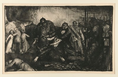 Wróg przybywa lub przybywają Niemcy z serii Wojna autorstwa George Wesley Bellows