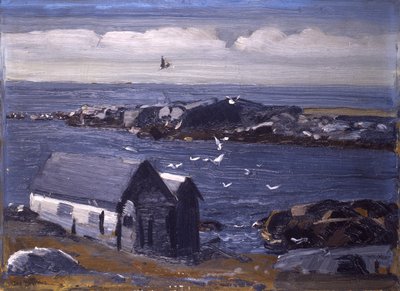 Mewy, Monhegan, ok. 1913 autorstwa George Wesley Bellows