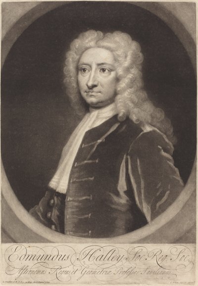Edmund Halley autorstwa George White after Sir Godfrey Kneller